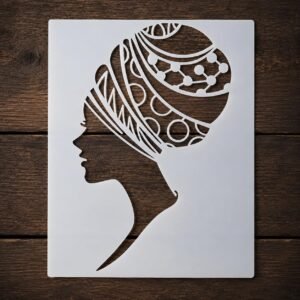 African Woman Stencil