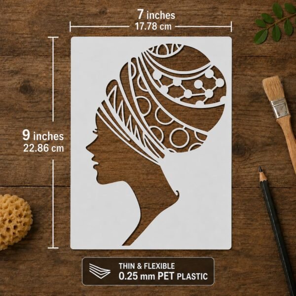 African Woman Stencil 2