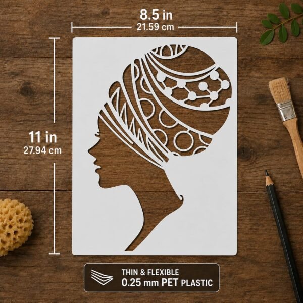 African Woman Stencil 2