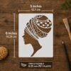 African Woman Stencil 2