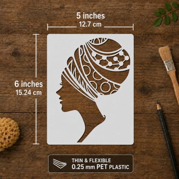African Woman Stencil 2