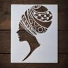 African Woman Stencil