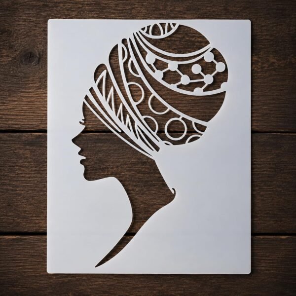 African Woman Stencil
