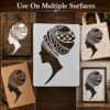 African Woman Stencil 5