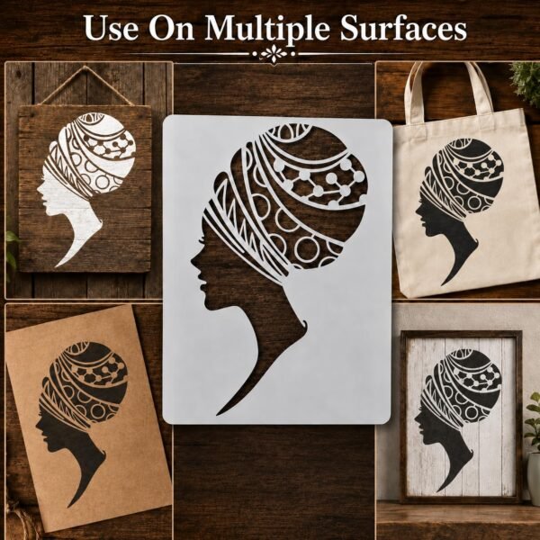 African Woman Stencil 5