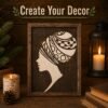 African Woman Stencil 7