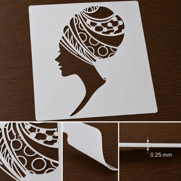 African Woman Stencil 8