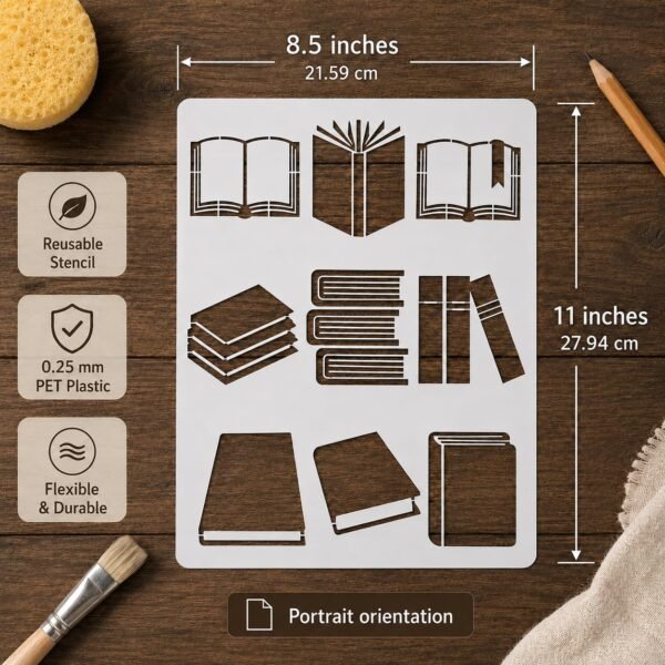 Books Stencil 2