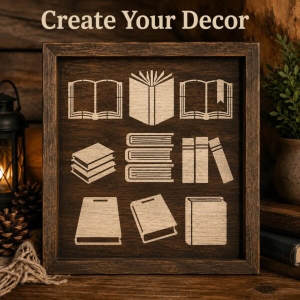 Books Stencil 7