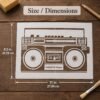 Boombox Stencil 2