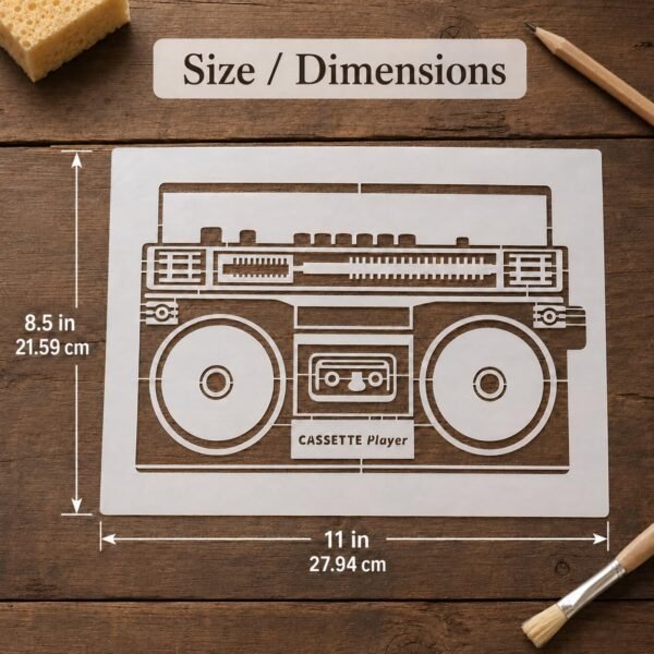 Boombox Stencil 2