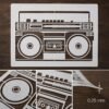 Boombox Stencil 8
