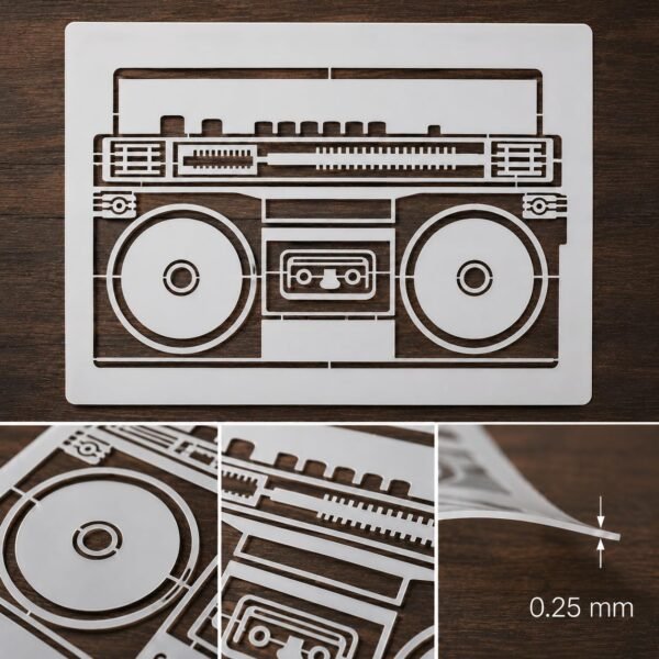 Boombox Stencil 8