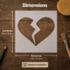 Broken Heart Stencil 2