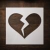 Broken Heart Stencil