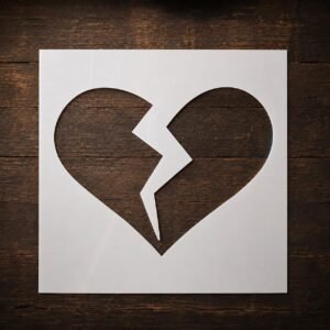 Broken Heart Stencil
