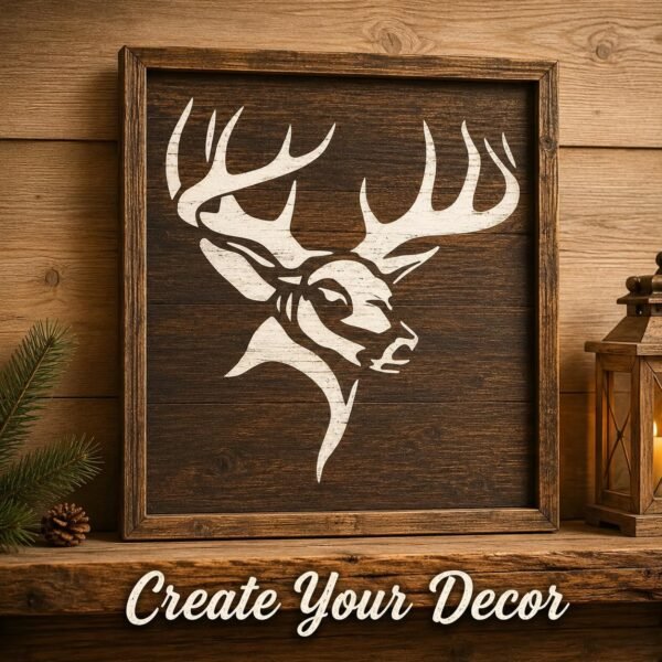 Buck Deer Stencil 7
