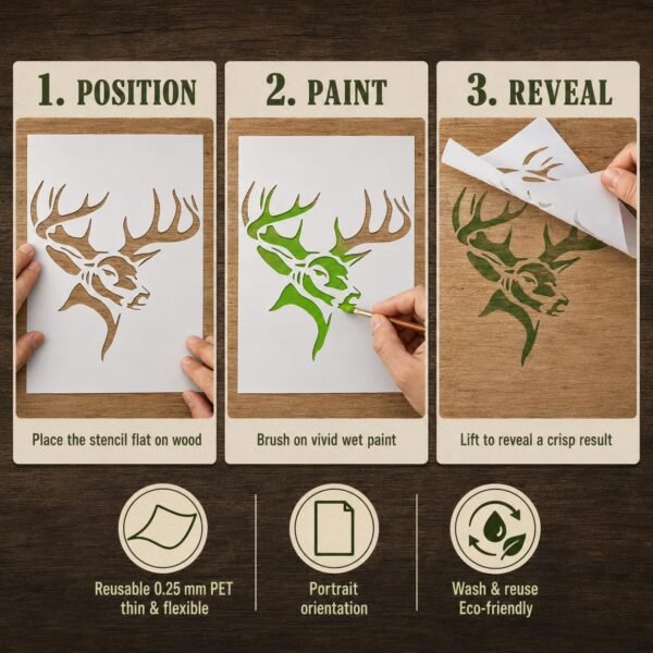 Buck Deer Stencil 7