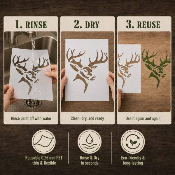 Buck Deer Stencil 8