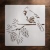 Caridnal Bird Stencil