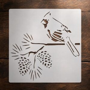 Caridnal Bird Stencil