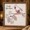 Caridnal Bird Stencil 7