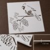 Caridnal Bird Stencil 8