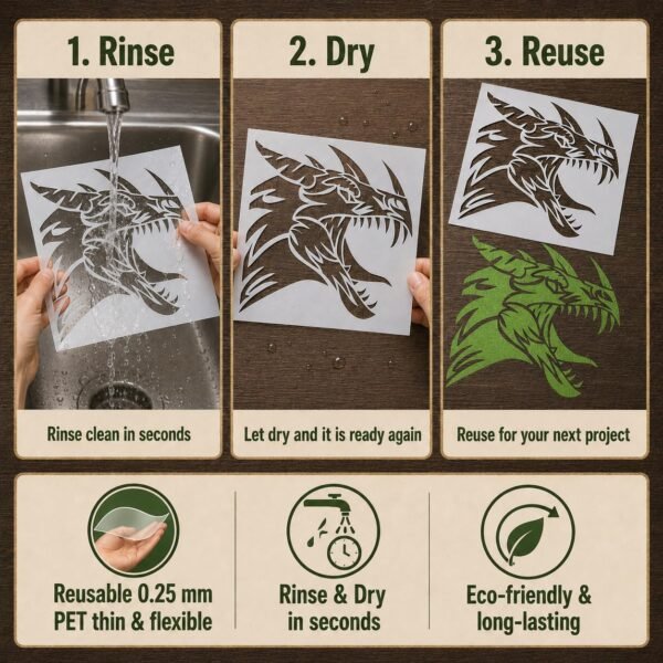 Celtic Dragon 1pc Stencil 6