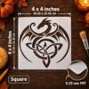 Celtic Dragon Stencil 2