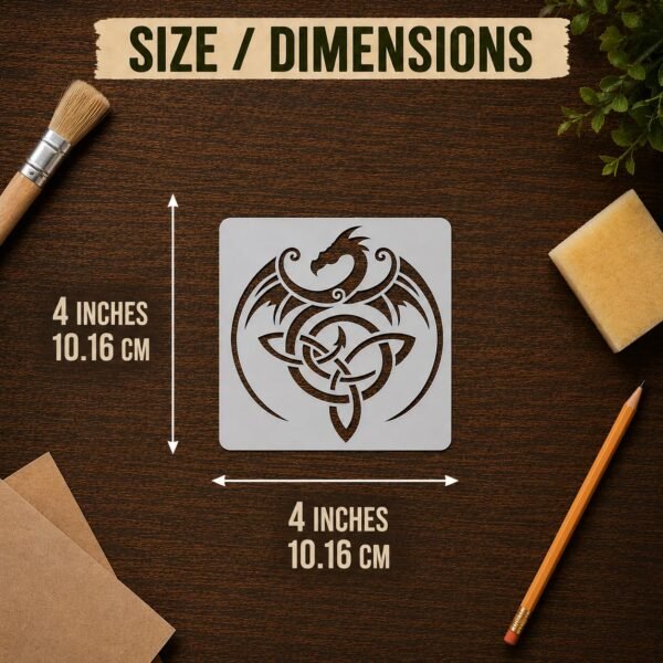 Celtic Dragon Stencil 2