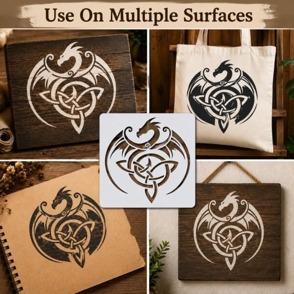 Celtic Dragon Stencil 5