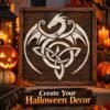 Celtic Dragon Stencil 7