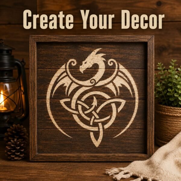 Celtic Dragon Stencil 7