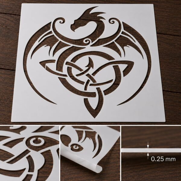 Celtic Dragon Stencil 8