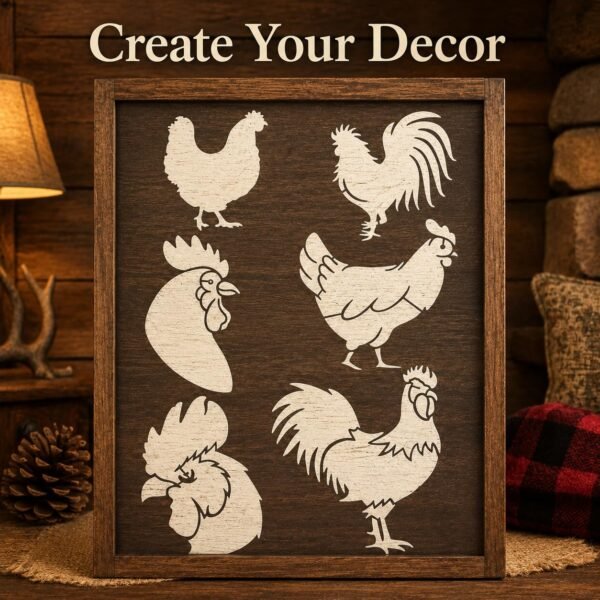 Chicken Stencil 7
