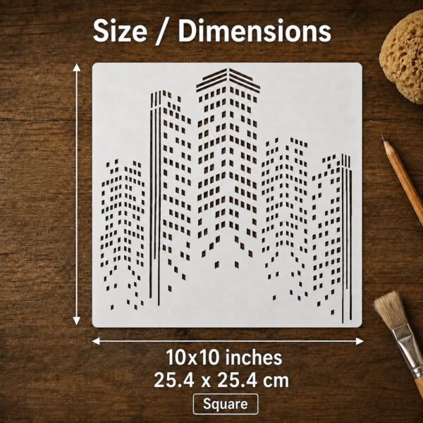 City Skyline Stencil 2
