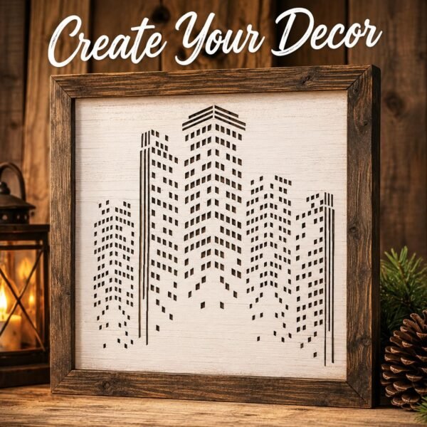 City Skyline Stencil 7