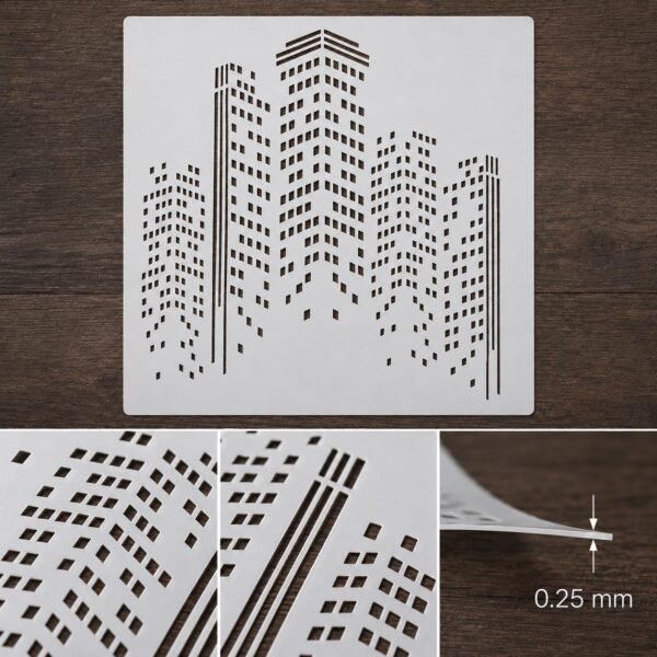 City Skyline Stencil 8