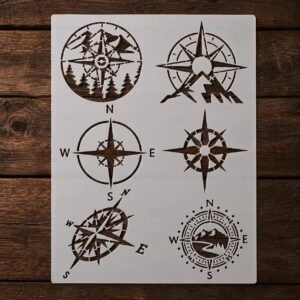 Compass 6pc Stencil