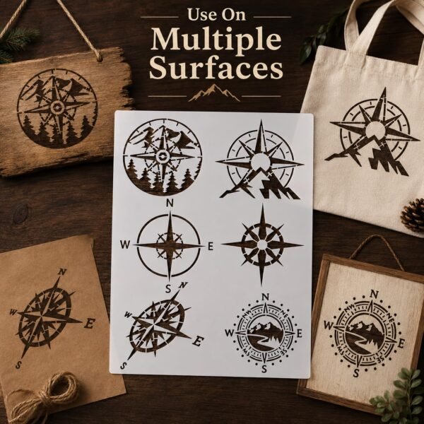 Compass 6pc Stencil 5