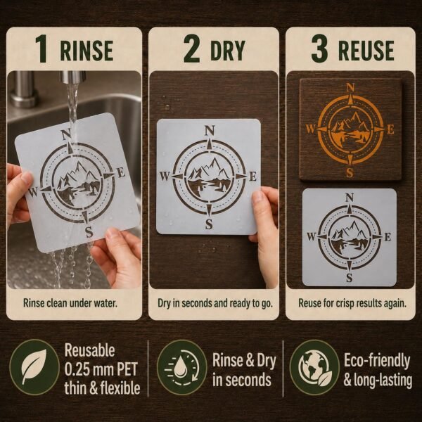 Compass Stencil 6