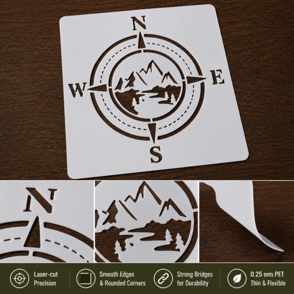 Compass Stencil 8