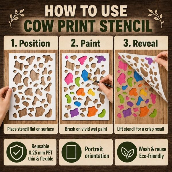 Cow Print Stencil 4