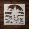 Cowboy Scene Stencil