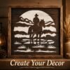 Cowboy Scene Stencil 7