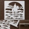 Cowboy Scene Stencil 8