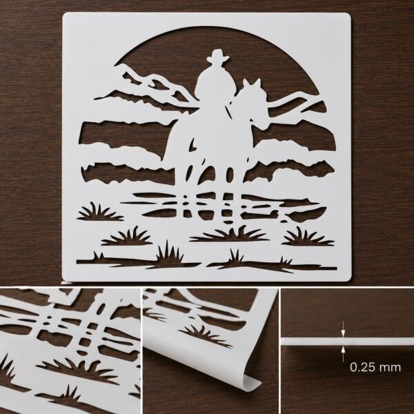 Cowboy Scene Stencil 8
