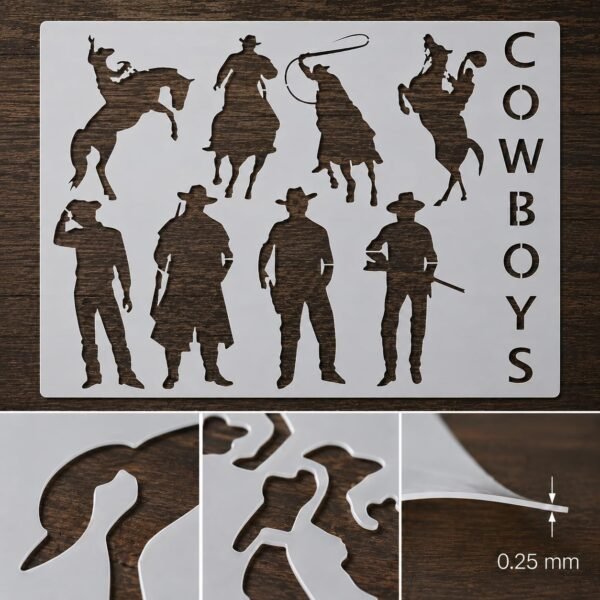 Cowboys Stencil 8