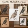 Crow Stencil 5