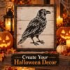 Crow Stencil 7